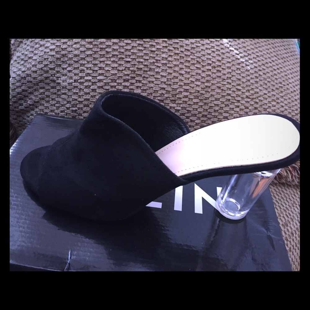 Brand new black mules